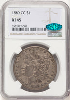 1889-CC CAC Morgan Dollar NGC XF45