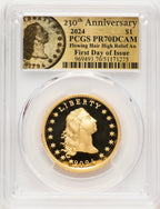 2024-(W) Gold 230th Anniversary Flowing Hair PCGS MS70 FDI