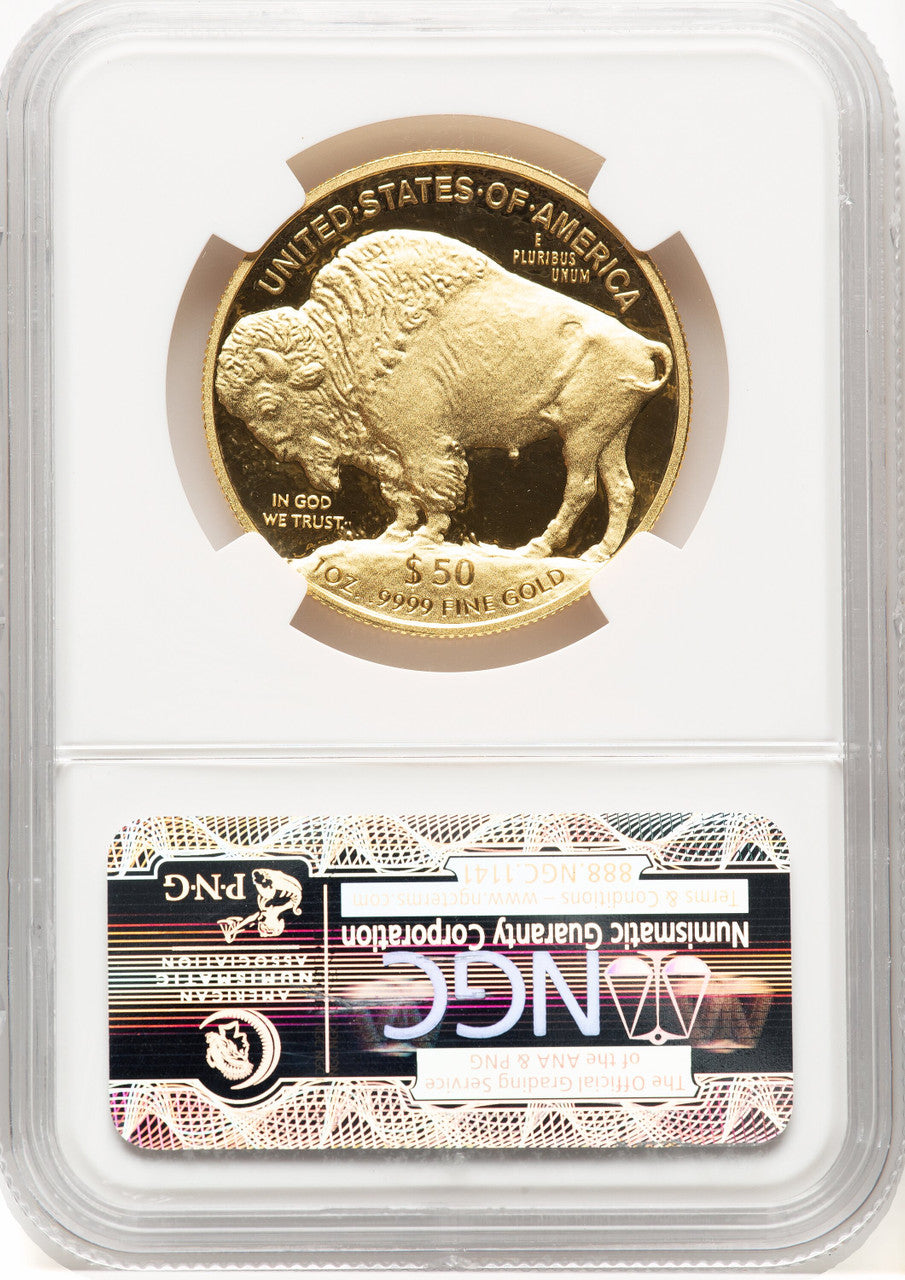 2012-W Proof Gold Buffalo 1 oz ER Blue NGC PF70