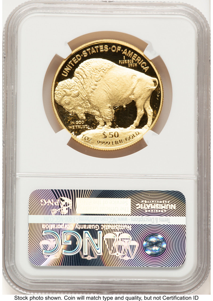 2015-W Proof Gold Buffalo 1 oz ER Blue NGC PF70