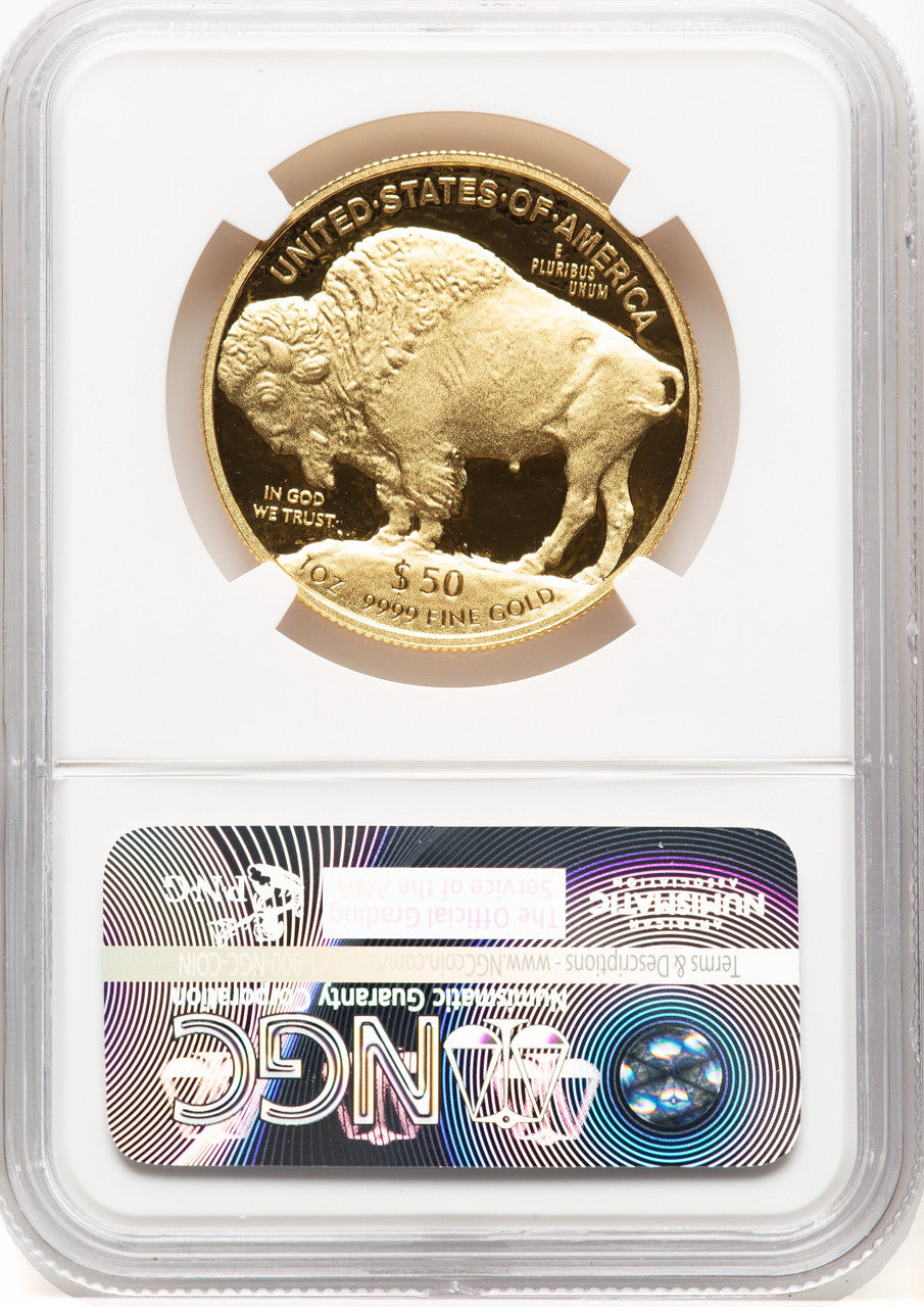 2016-W Proof Gold Buffalo 1 oz ER Blue NGC PF70