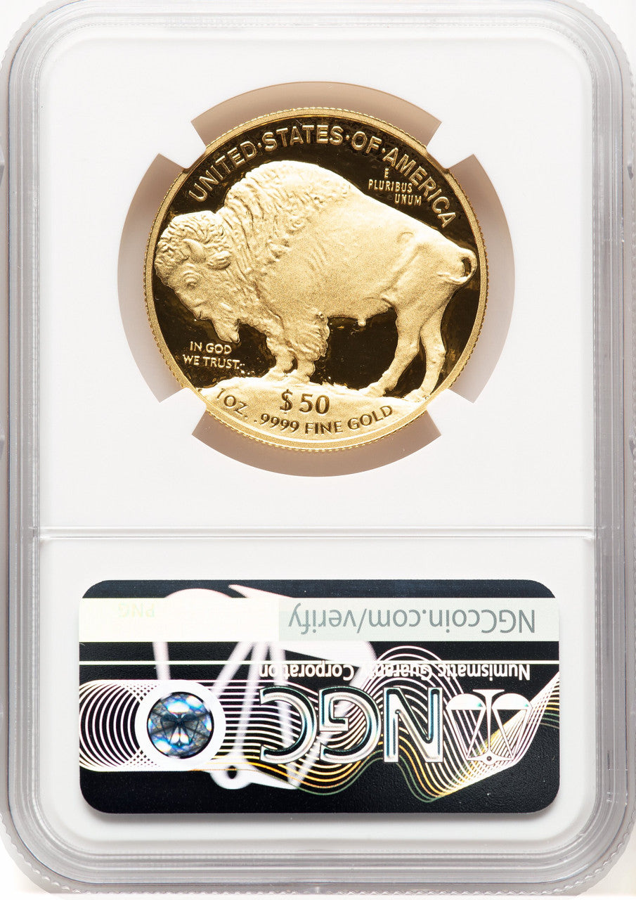 2019-W Proof Gold Buffalo 1 oz ER Blue NGC PF70