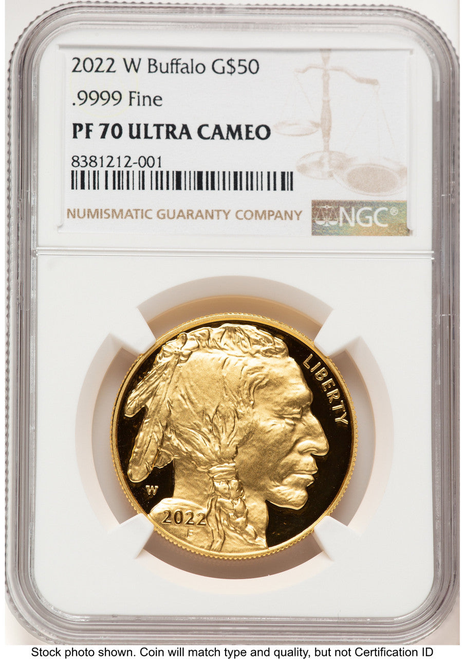 2022-W Proof Gold Buffalo 1 oz Brown Label NGC PF70