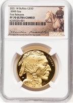 2021-W Proof Gold Buffalo 1 oz FR Theodore Roosevelt NGC PF70