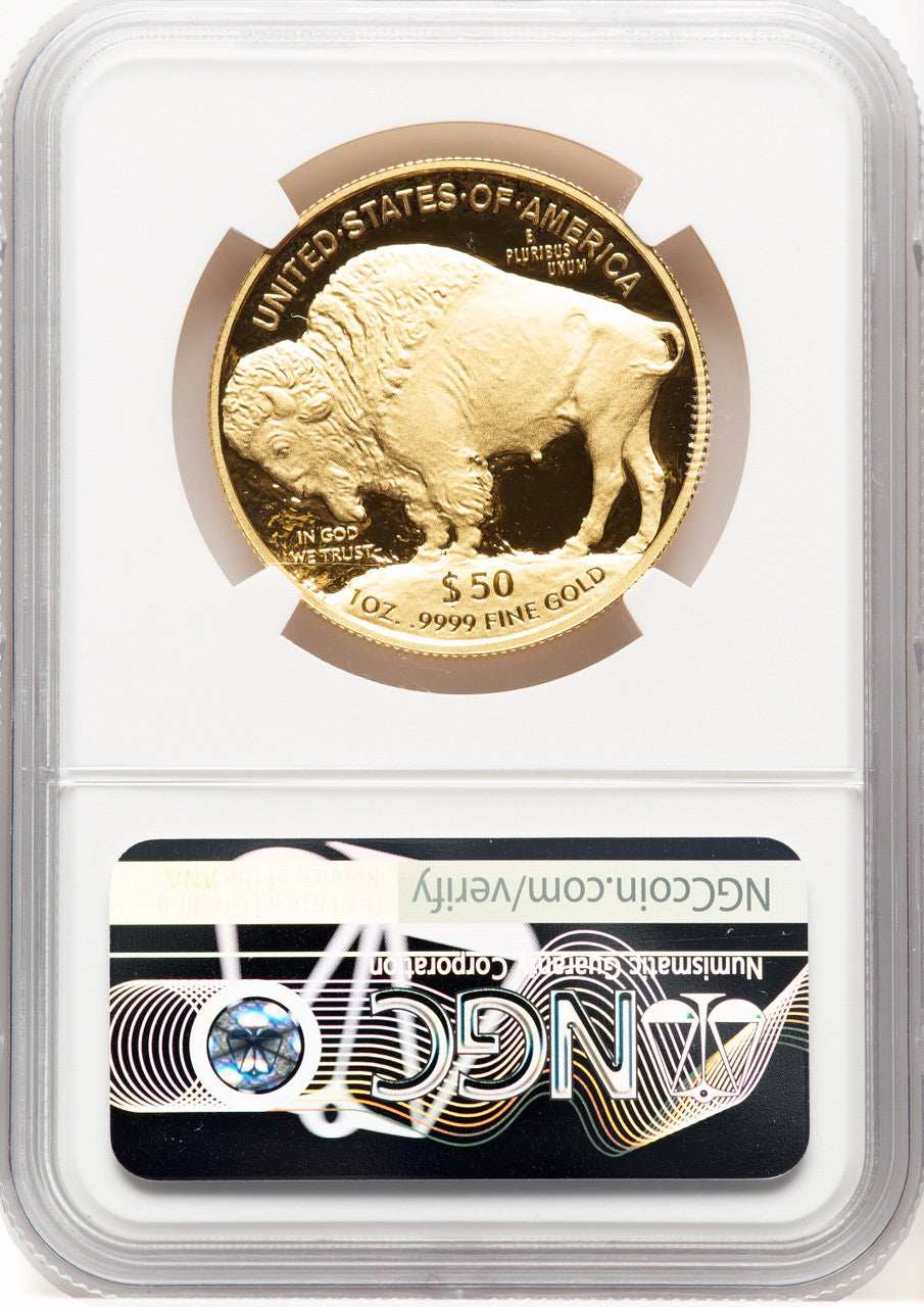 2021-W Proof Gold Buffalo 1 oz FR Theodore Roosevelt NGC PF70