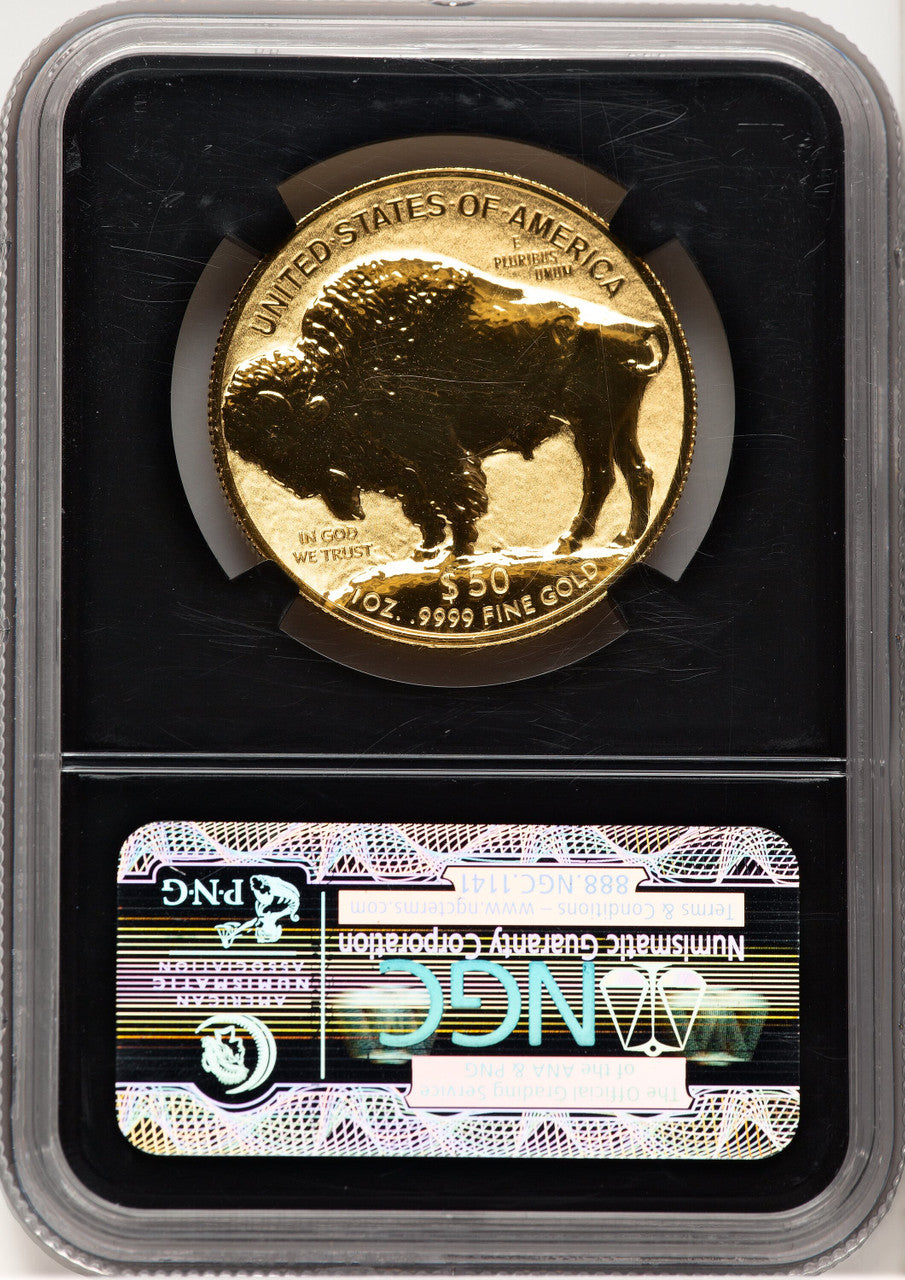 2013-W Reverse Proof Gold Buffalo 1 oz ER Bison Label NGC MS70