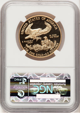 2000-W Proof Gold Eagle 1 oz Brown Label NGC MS70
