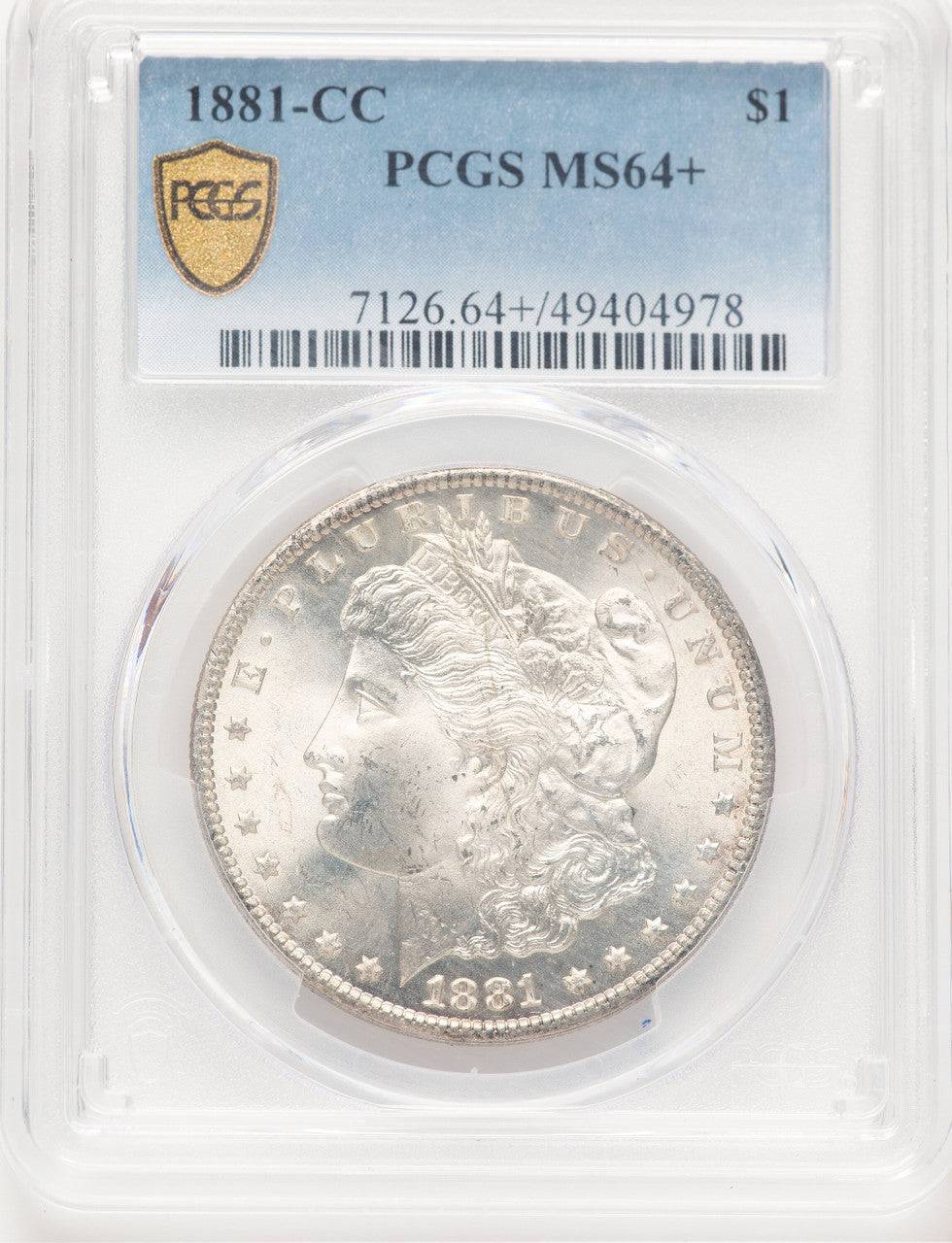 1881-CC Morgan Dollar PCGS MS64+