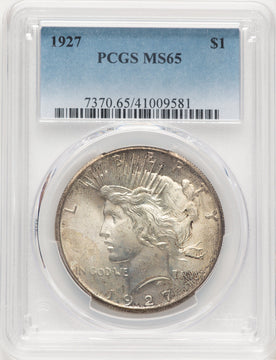 1927 Peace Dollar PCGS MS65
