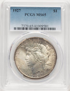 1927 Peace Dollar PCGS MS65