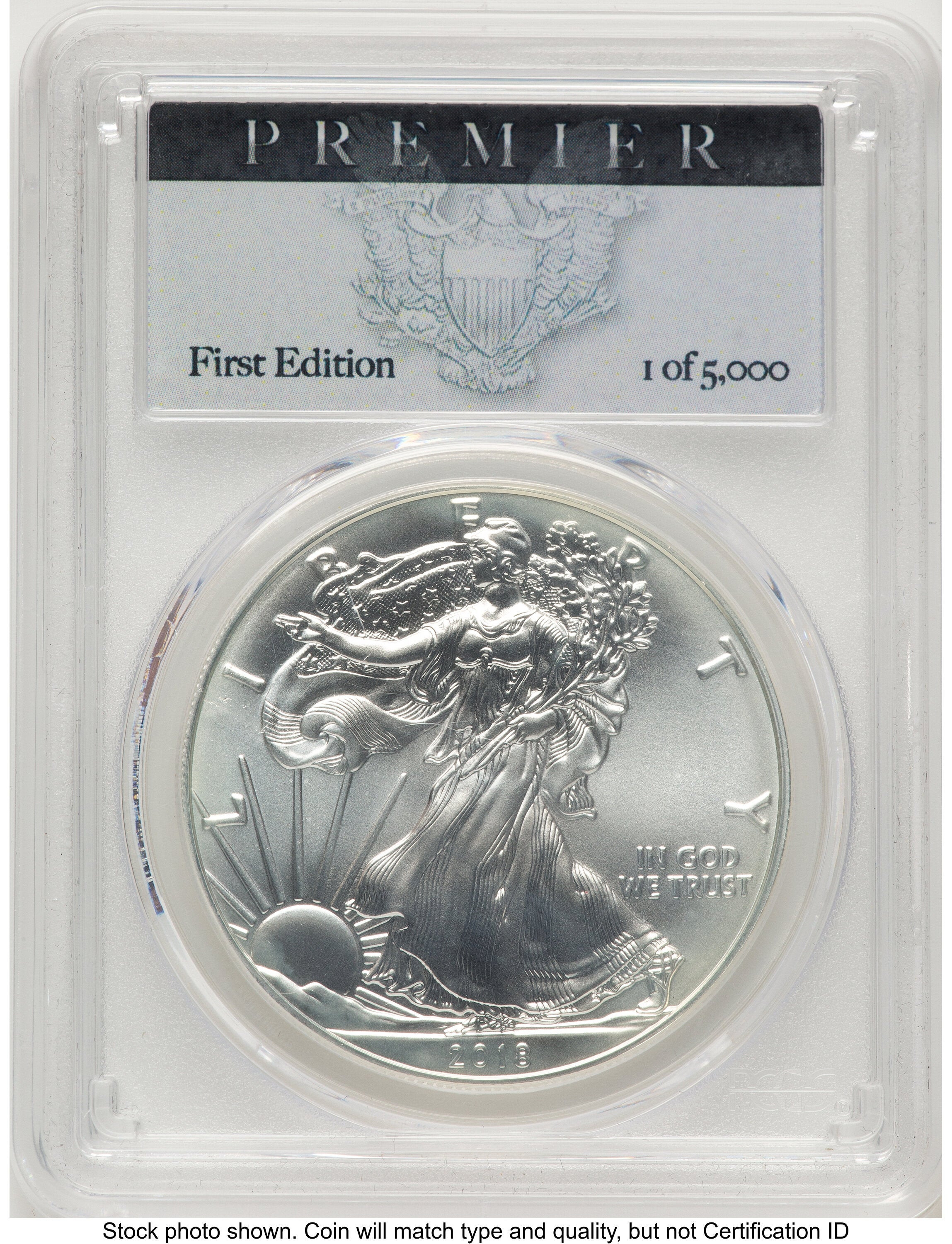 2018 Silver Eagle Premier Label PCGS PR70