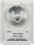 2018 Silver Eagle Premier Label PCGS PR70
