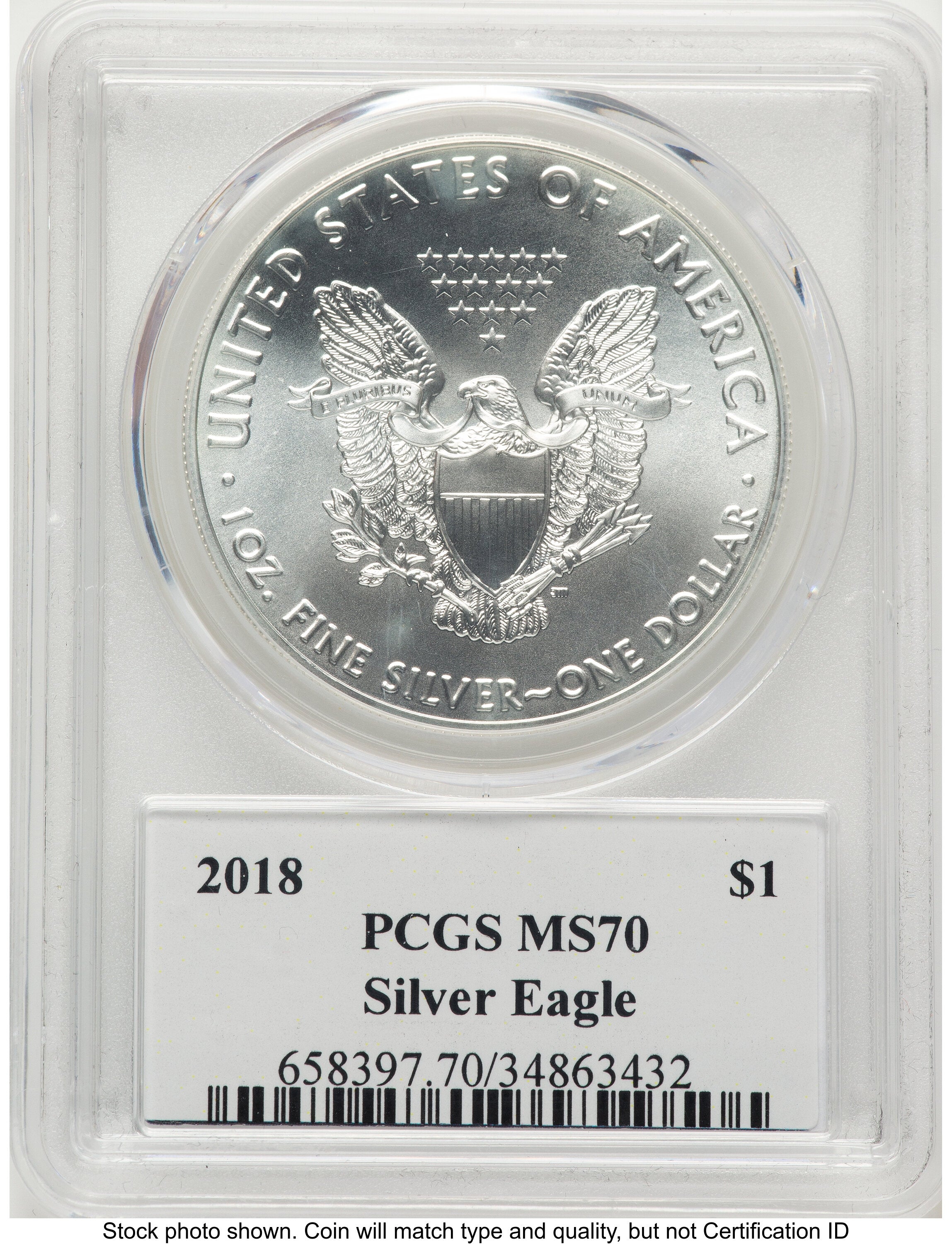 2018 Silver Eagle Premier Label PCGS PR70