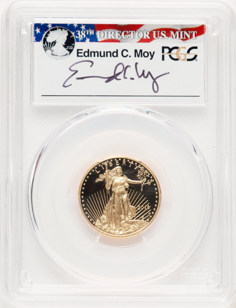 2016-W Proof Gold Eagle 1/4 oz FS PCGS PR70 Ed Moy