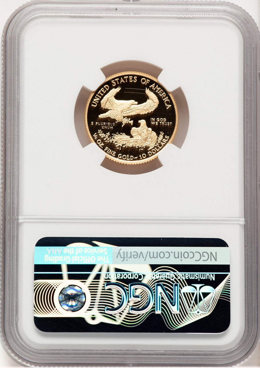 2021-W Type 1 Proof Gold Eagle 1/4 oz NGC MS70 Ed Moy