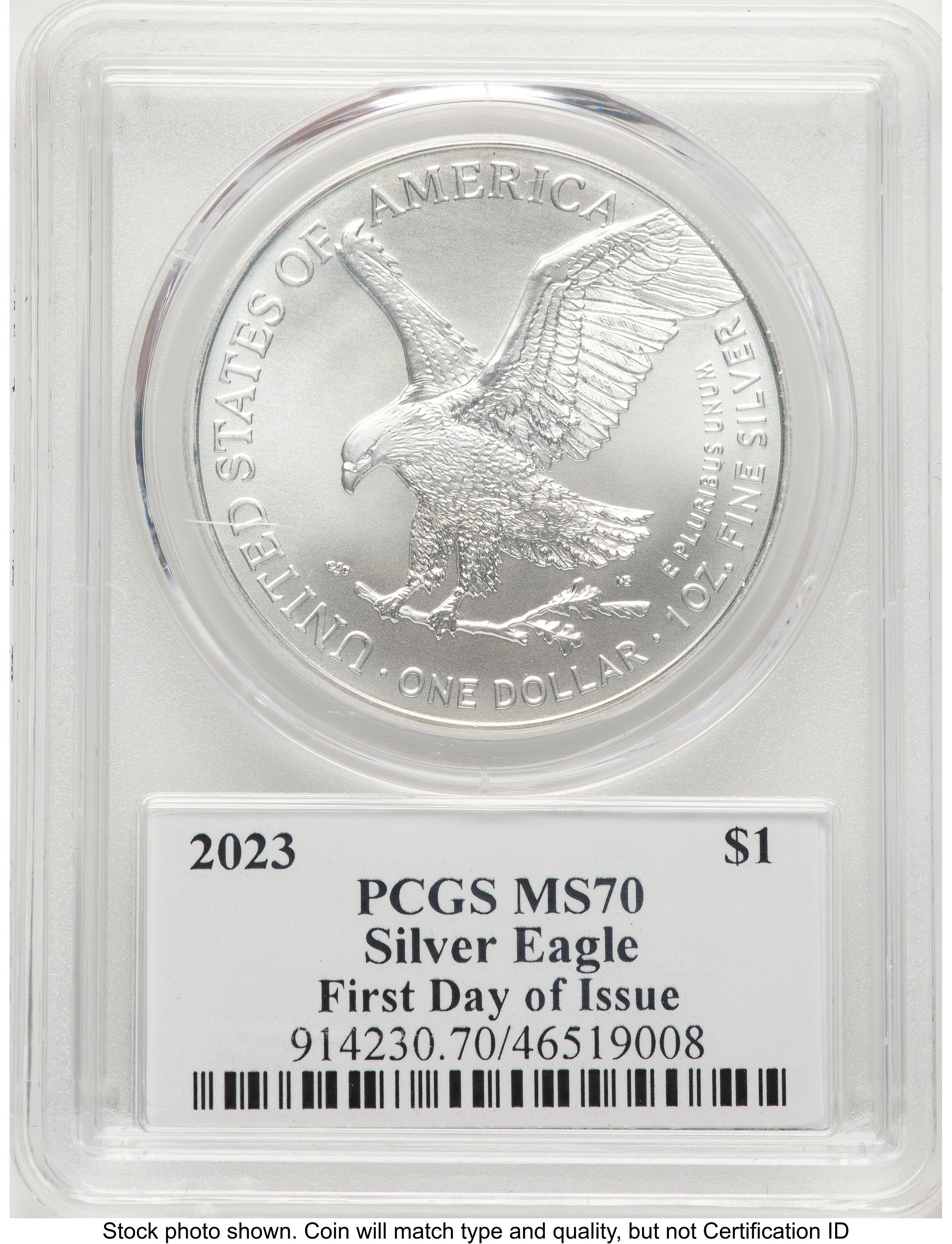 2023 Silver Eagle FDI Stephanie Sabin PCGS MS70 | LCR Coin