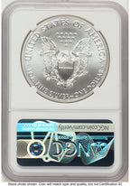 2021 Silver Eagle Type 1 FDI Eagle Ribbon Label NGC MS70