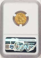 1908 $2.50 Brown Label Indian Quarter Eagle NGC MS63
