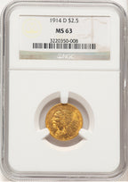 1914-D $2.50 Indian Quarter Eagle NGC MS63 (779092007)