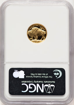 2008-W Proof Gold Buffalo 1/10 oz ER Blue NGC PF70
