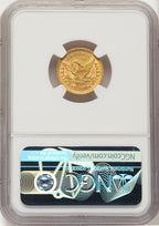 1856 $2.50 Liberty Quarter Eagle NGC AU58