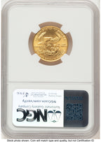 1989 Gold Eagle 1/4 oz Brown Label NGC MS70
