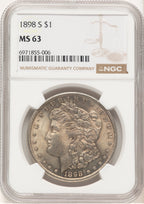 1898-S Morgan Dollar NGC MS63 (779152017)