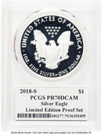 2018-S Proof Silver Eagle Limited Edition Proof Set 1 oz Premier Label PCGS PR70