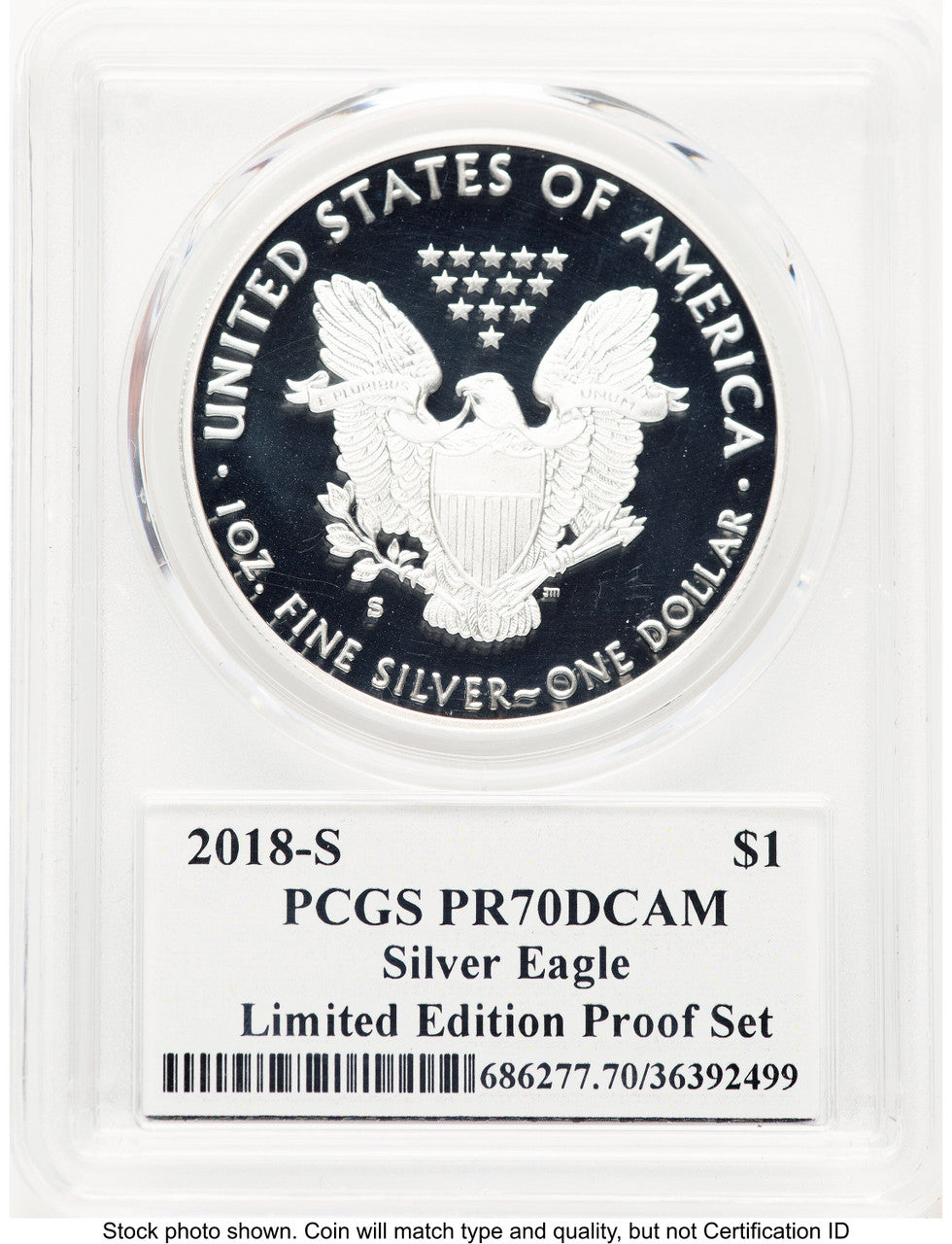 2018-S Proof Silver Eagle Limited Edition Proof Set 1 oz Premier Label PCGS PR70