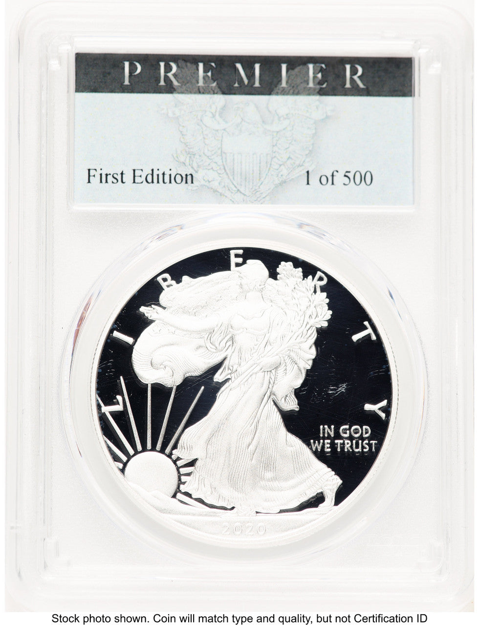 2020-W Proof Silver Eagle 1 oz Premier Label PCGS PR70