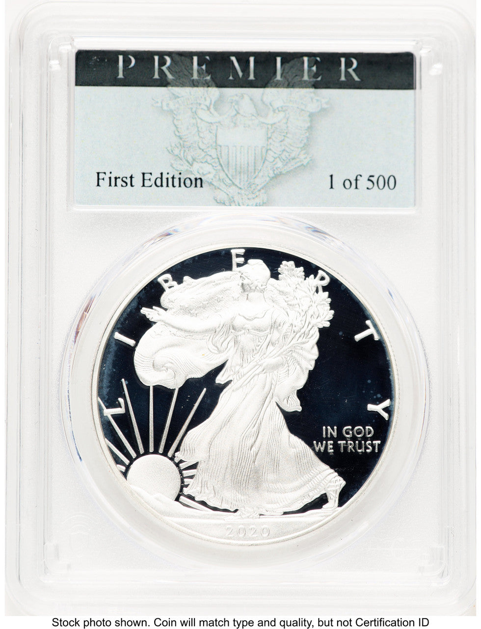 2020-S Proof Silver Eagle 1 oz Premier Label PCGS PR70