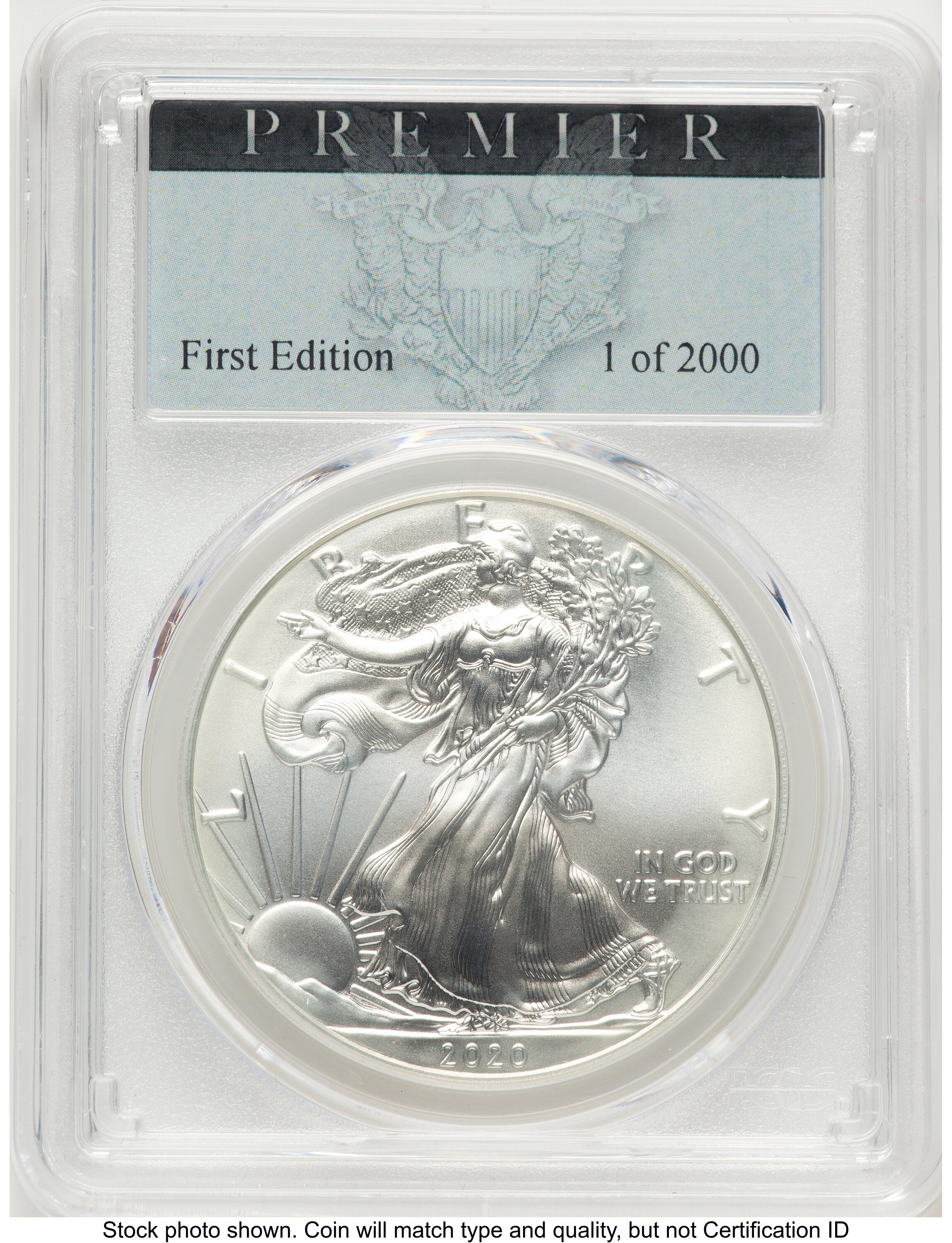 2020 Silver Eagle Premier Label PCGS PR70