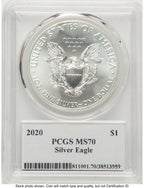 2020 Silver Eagle Premier Label PCGS PR70