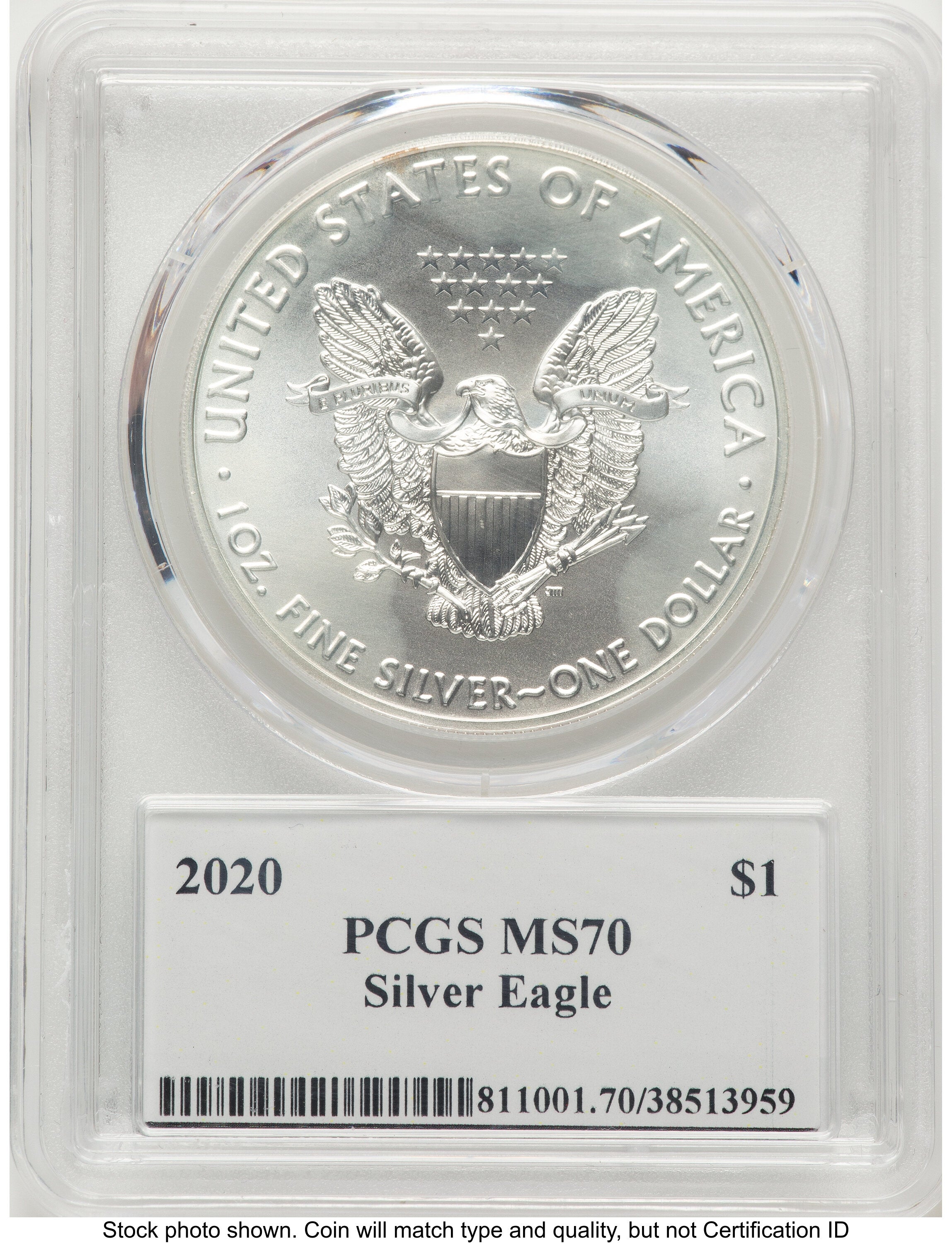 2020 Silver Eagle Premier Label PCGS PR70