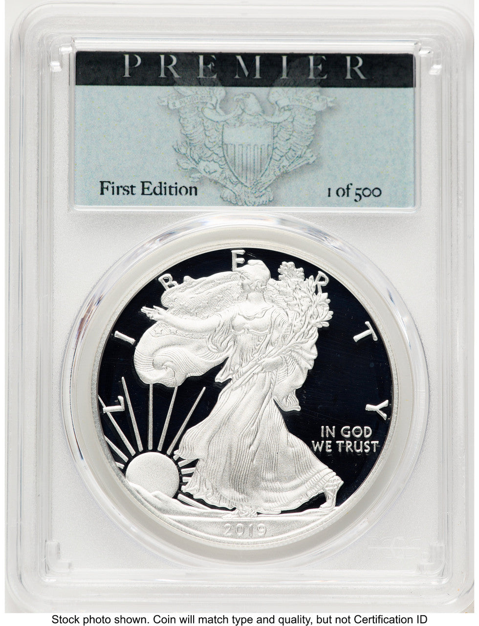 2019-W Proof Silver Eagle 1 oz Premier Label PCGS PR70