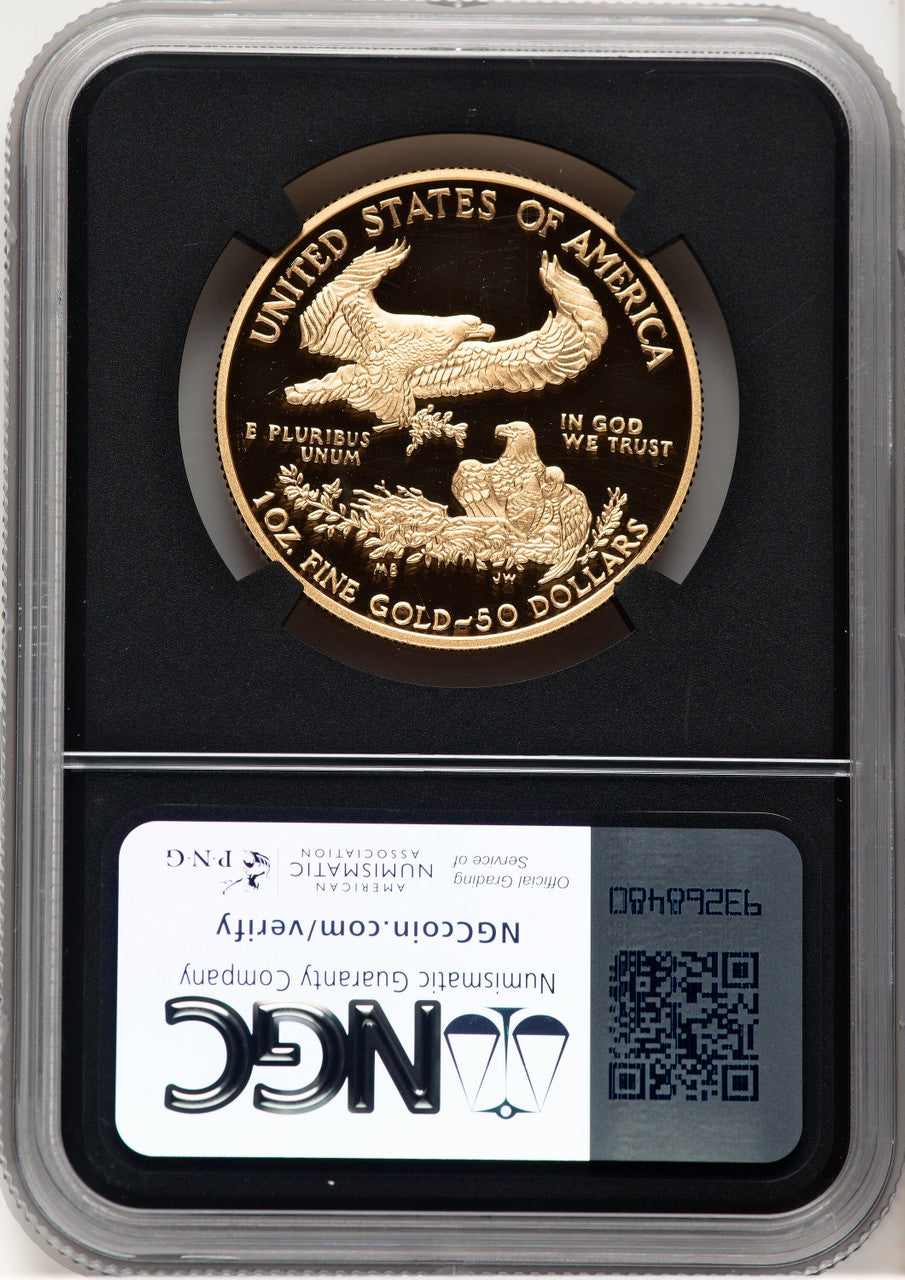 2020-W Proof Gold Eagle 1 oz Anna Cabral Prestige Treasurer Series NGC PF70