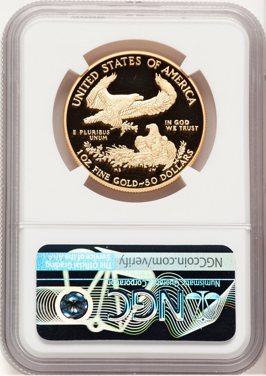 2021-W Type 1 Proof Gold Eagle 1 oz ER Mike Castle NGC PF70