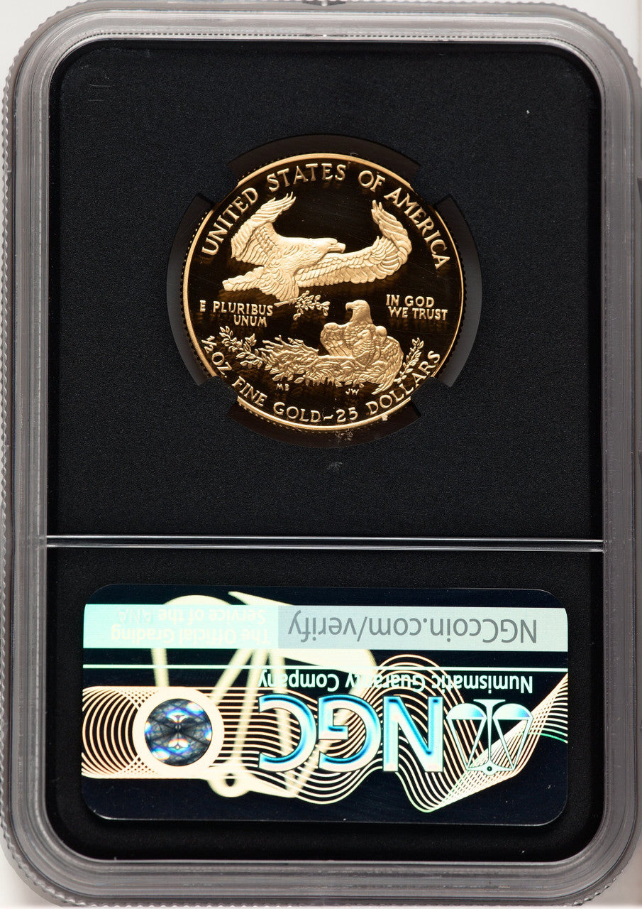 1994-W Proof Gold Eagle 1/2 oz Anna Cabral Prestige Treasurer Series NGC MS70