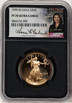 1995-W Proof Gold Eagle 1/2 oz Anna Cabral Prestige Treasurer Series NGC PF70