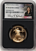1996-W Proof Gold Eagle 1/2 oz Anna Cabral Prestige Treasurer Series NGC PF70