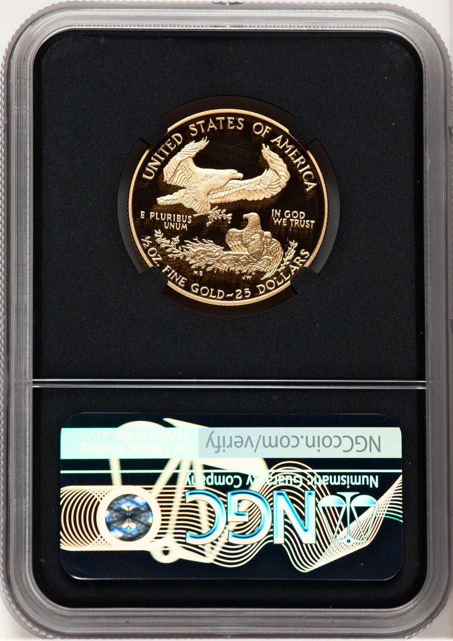 1996-W Proof Gold Eagle 1/2 oz Anna Cabral Prestige Treasurer Series NGC PF70