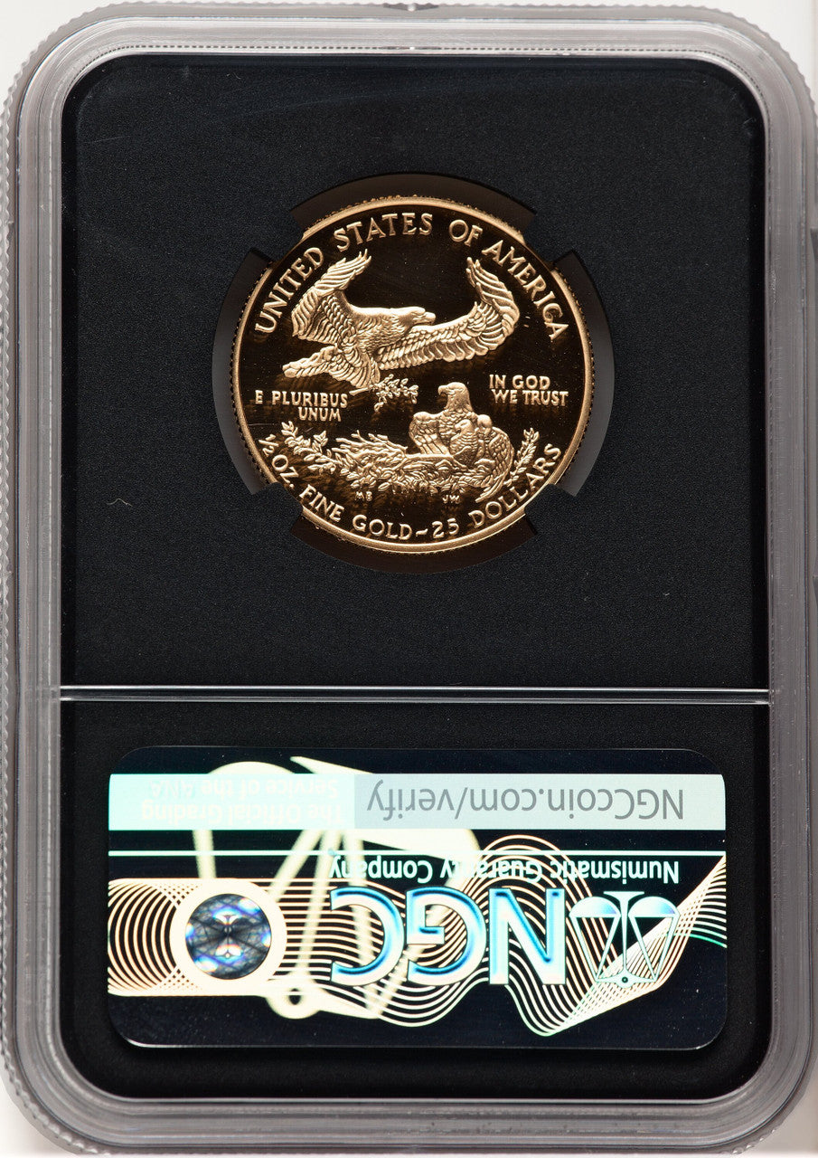 2000-W Proof Gold Eagle 1/2 oz Anna Cabral Prestige Treasurer Series NGC PF70