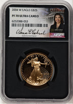 2004-W Proof Gold Eagle 1/2 oz Anna Cabral Prestige Treasurer Series NGC MS70