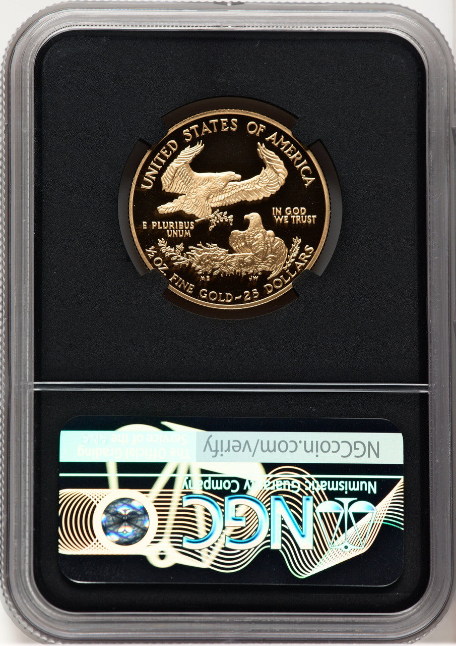 2004-W Proof Gold Eagle 1/2 oz Anna Cabral Prestige Treasurer Series NGC MS70