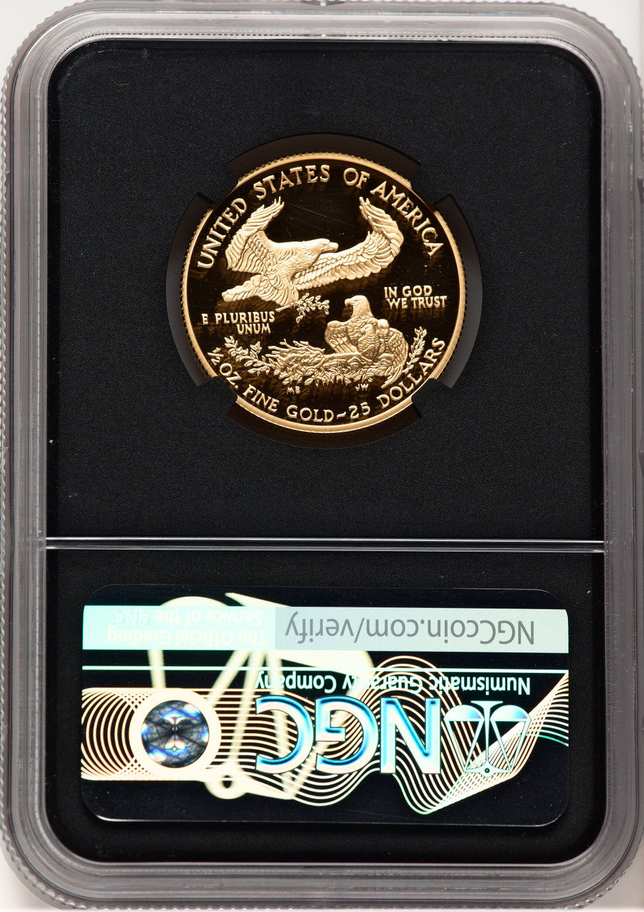 2007-W Proof Gold Eagle 1/2 oz Anna Cabral Prestige Treasurer Series NGC PF70