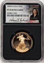 2008-W Proof Gold Eagle 1/2 oz Anna Cabral Prestige Treasurer Series NGC PF70