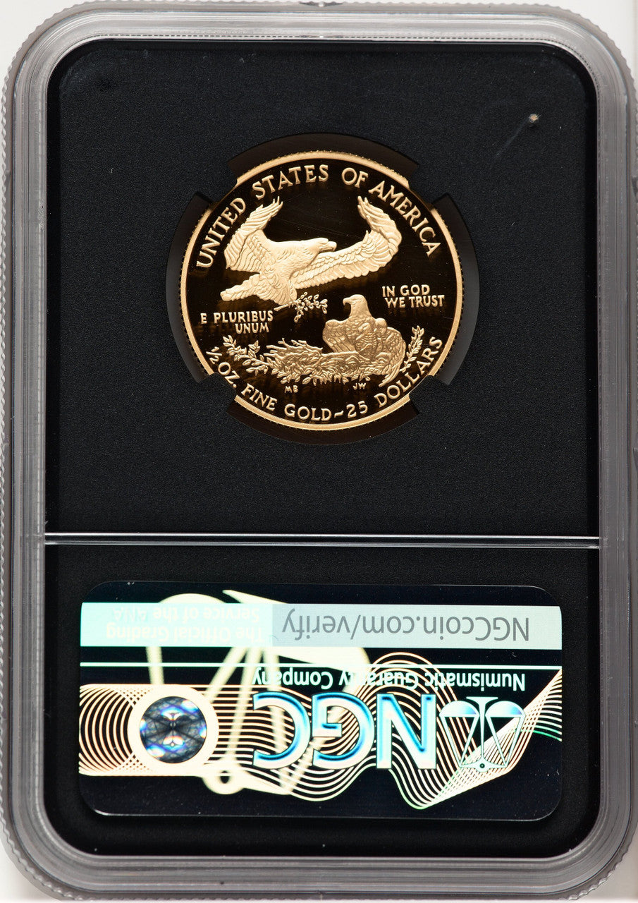 2008-W Proof Gold Eagle 1/2 oz Anna Cabral Prestige Treasurer Series NGC PF70