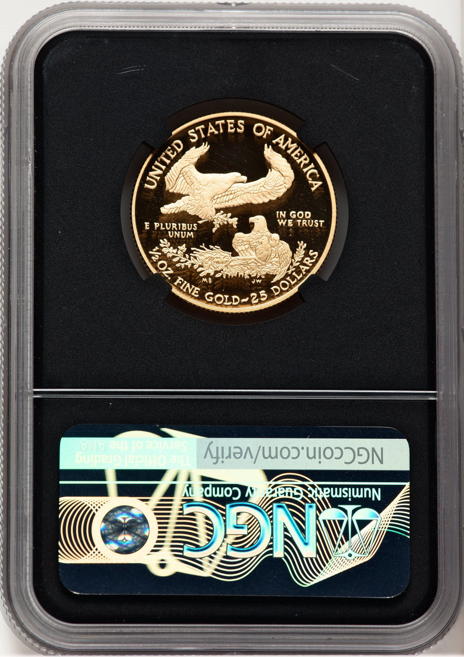 2010-W Proof Gold Eagle 1/2 oz ER Anna Cabral Prestige Treasurer Series NGC PF70