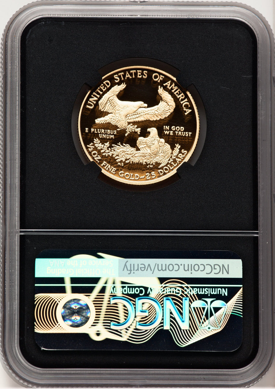 2012-W Proof Gold Eagle 1/2 oz Anna Cabral Prestige Treasurer Series NGC PF70