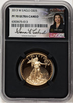 2013-W Proof Gold Eagle 1/2 oz Anna Cabral Prestige Treasurer Series NGC PF70